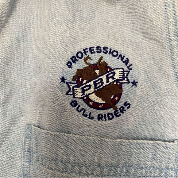Profession Bull Riders sleeveless jean top S blue - Picture 2 of 6